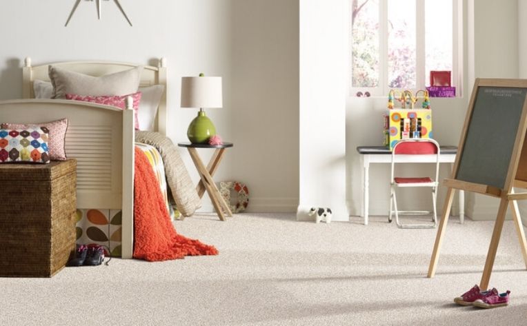 white carpet flooring bedroom